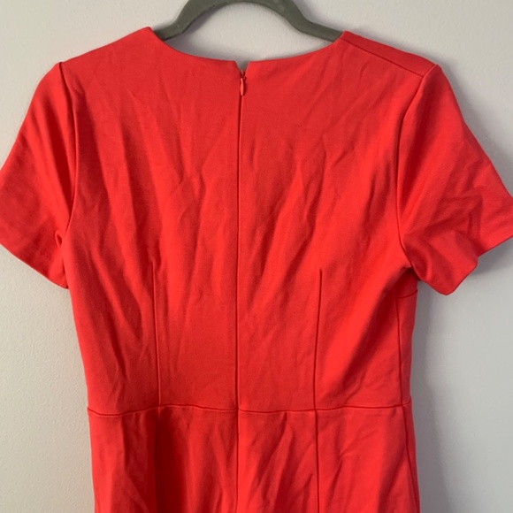 Ann Taylor Short Sleeve dress size 8 deep Coral - Picture 5 of 5